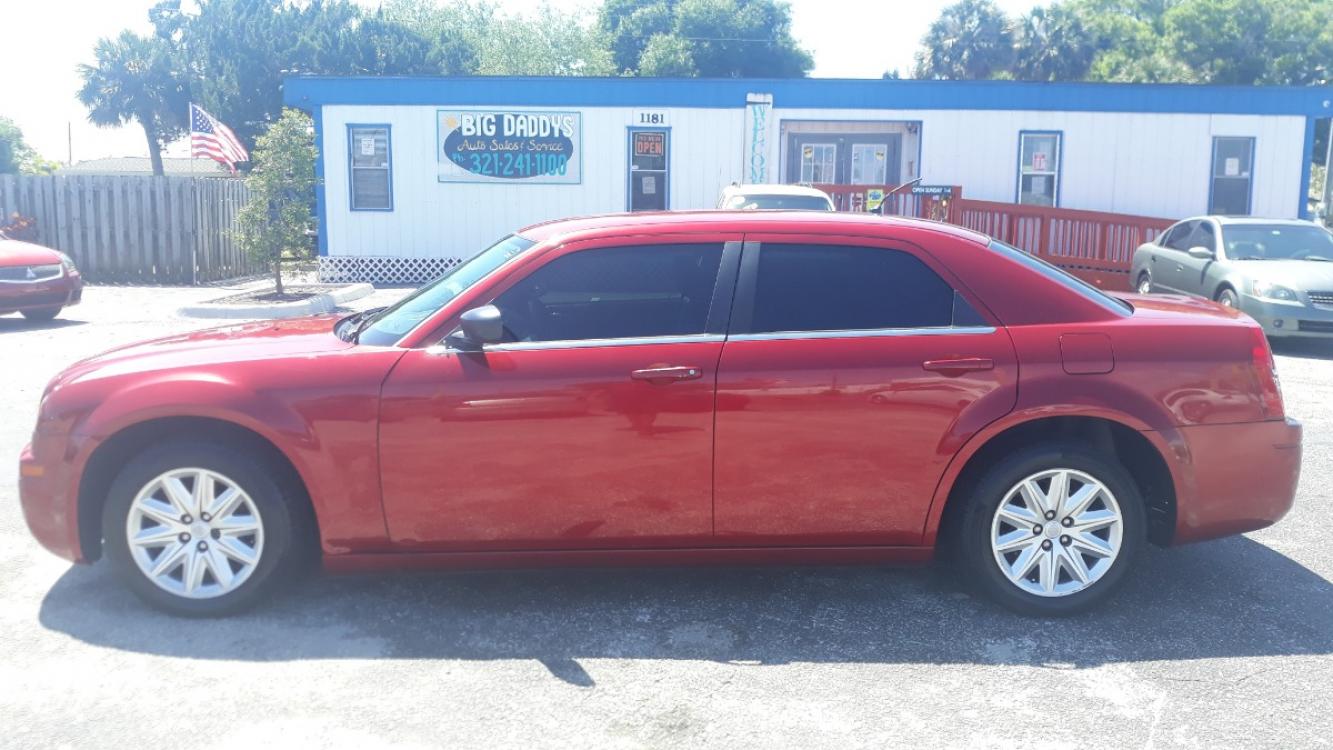 2008 RED Chrysler 300 LX (2C3KA43R58H) with an 2.7L V6 DOHC 24V engine, Automatic Overdrive transmission, located at 1181 Aurora Rd, Melbourne, FL, 32935, (321) 241-1100, 28.132914, -80.639175 - Photo #0