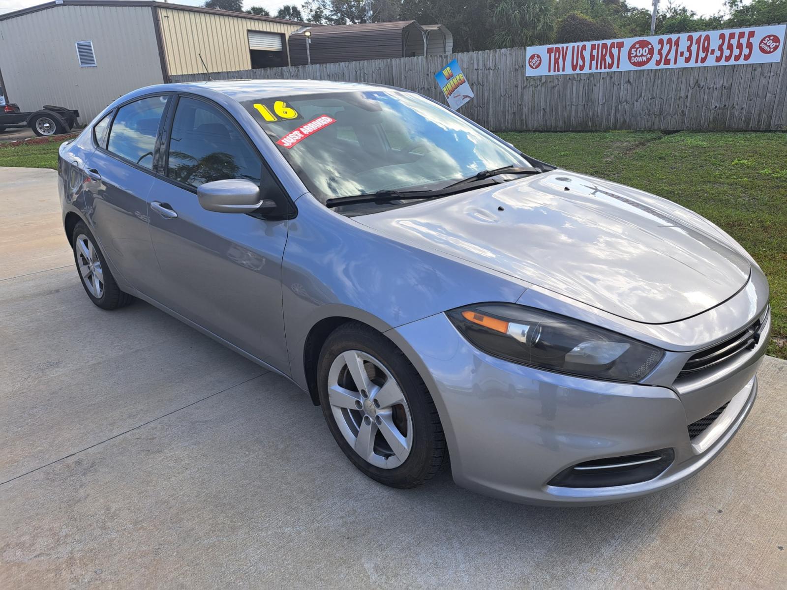 2016 Grey Dodge Dart SXT (1C3CDFBA1GD) with an 2.0L L4 DOHC 16V TURBO engine, Automatic transmission, located at 1181 Aurora Rd, Melbourne, FL, 32935, (321) 241-1100, 28.132914, -80.639175 - Photo #2
