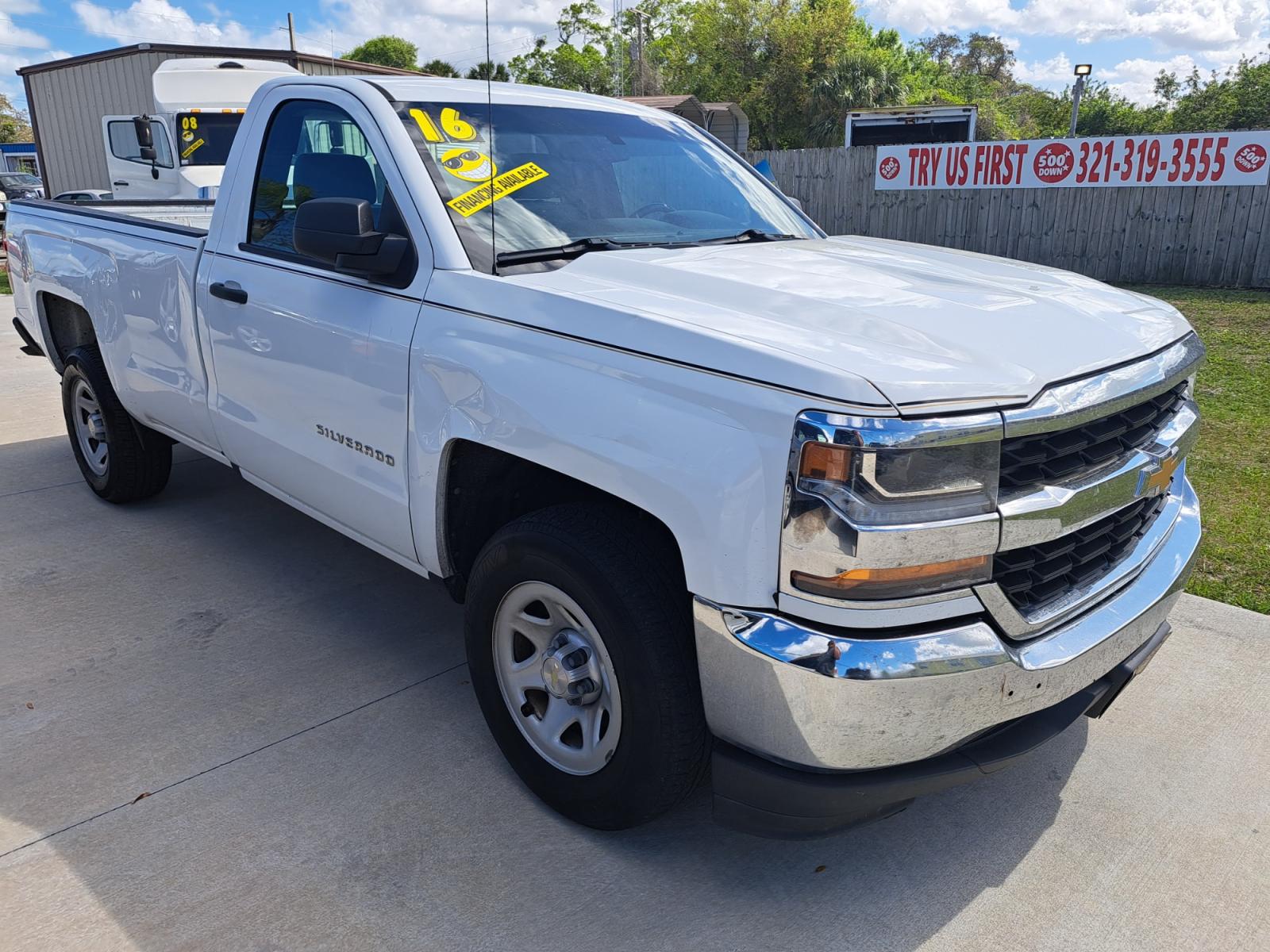 2016 White Chevrolet Silverado 1500 Work Truck Short Box 2WD (1GCNCNEH6GZ) with an 4.3L V6 engine, 6A transmission, located at 1181 Aurora Rd, Melbourne, FL, 32935, (321) 241-1100, 28.132914, -80.639175 - Photo #2