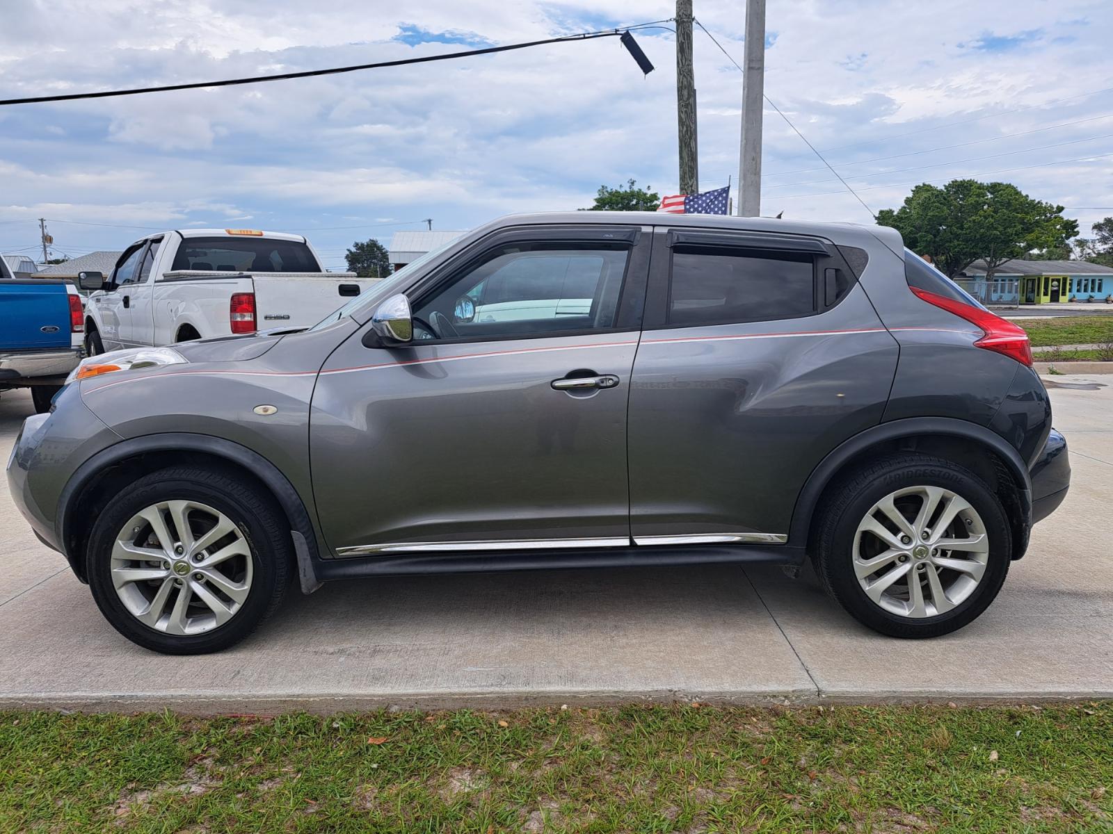 2013 Grey Nissan Juke S FWD (JN8AF5MR0DT) with an 1.6L L4 DOHC 16V engine, Continuously Variable Transmission transmission, located at 1181 Aurora Rd, Melbourne, FL, 32935, (321) 241-1100, 28.132914, -80.639175 - Photo #0