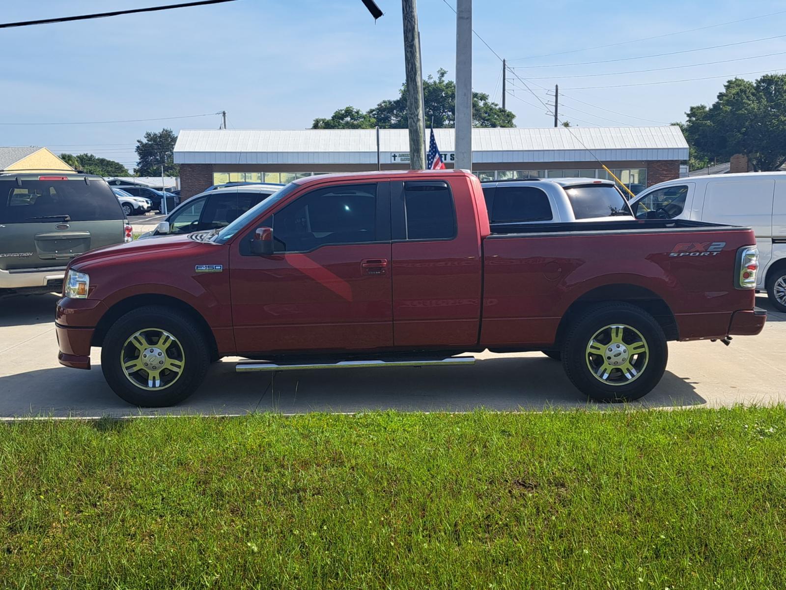 2007 BURGUNDY Ford F-150 Lariat SuperCab 2WD (1FTPX12VX7N) with an 5.4L V8 SOHC 24V FFV engine, 4-Speed Automatic Overdrive transmission, located at 1181 Aurora Rd, Melbourne, FL, 32935, (321) 241-1100, 28.132914, -80.639175 - Photo #0