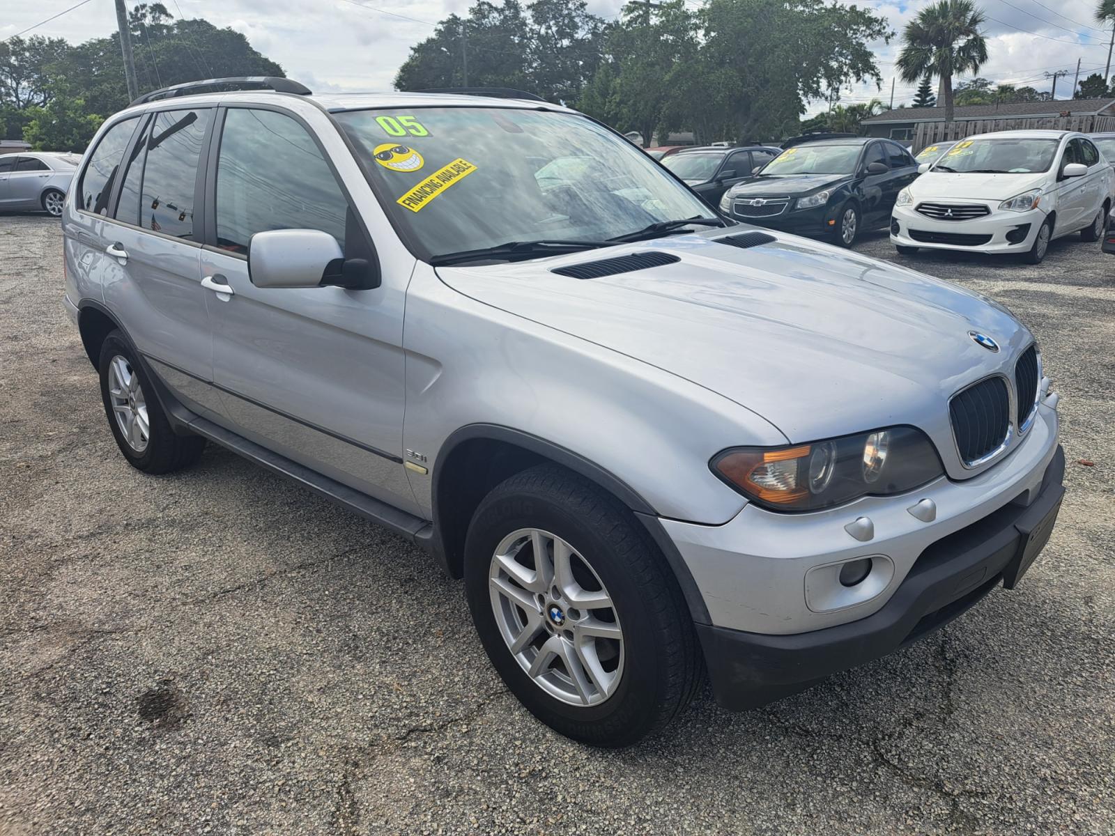 2005 Silver BMW X5 3.0i (5UXFA13555L) with an 3.0L L6 DOHC 24V engine, AUTOMATIC transmission, located at 1181 Aurora Rd, Melbourne, FL, 32935, (321) 241-1100, 28.132914, -80.639175 - Photo #2